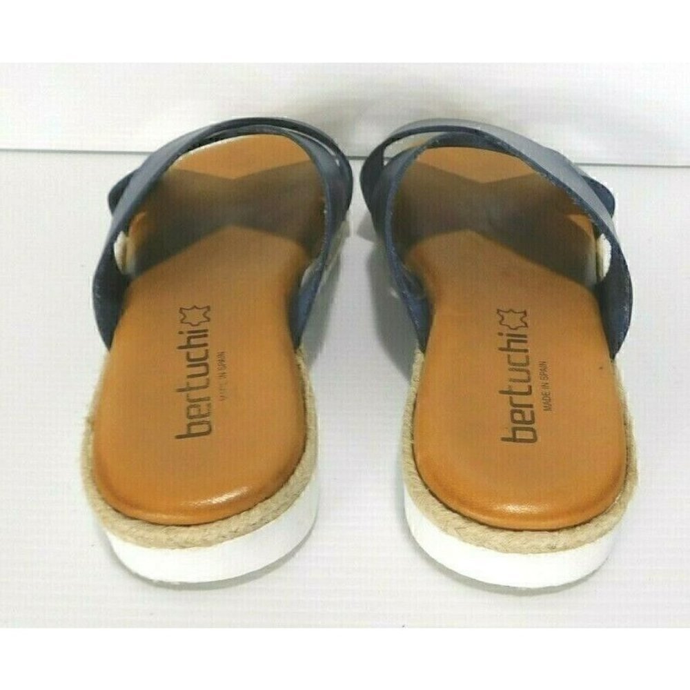 BERTUCHI BLUE LEATHER SANDALS, WOMAN'S SIZE 36, APPROX SIZE 5.5 - Picture 3 of 8